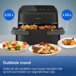 Onze meest compacte Airfryer met twee manden