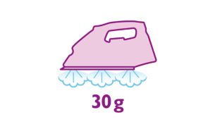 Konstante Dampfleistung von bis zu 30 g/Min. für effektiveres Glätten