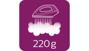 Dodatna količina pare do 220 g