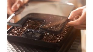 L'Aroma seal préserve la fraîcheur des grains de café plus longtemps.