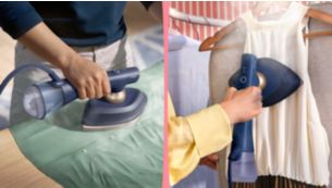 Ein Turn, zwei Funktionen: easy zwischen B&uuml;geln und Steamen wechseln