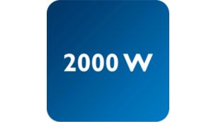 Potencia de hasta 2000 W para una salida de vapor alta y continua
