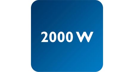Power up to 2000 W enabling constant high steam output