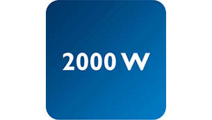 Effekt op til 2000 W muliggør konstant høj dampmængde