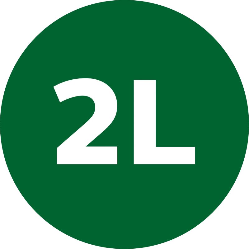 Jarra de vidrio de 2 litros