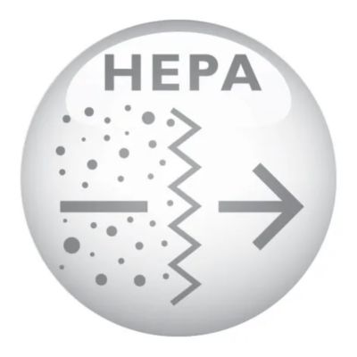 Filtro HEPA, capaz de capturar as mais pequenas partículas de pó