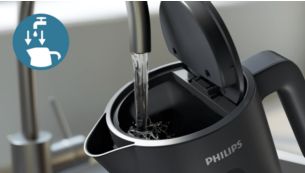 Spring lid for easy refilling