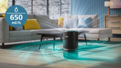 Automātiska mitrināšana līdz 650 ml/h