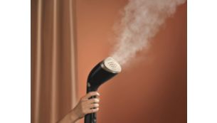 Continuous steam smooths creases effectively