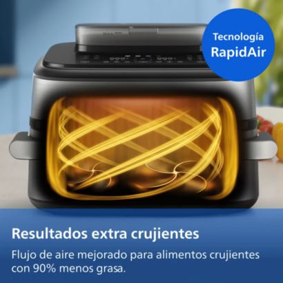Megabasket flexible para cocinar al vapor, freír o usar con aire
