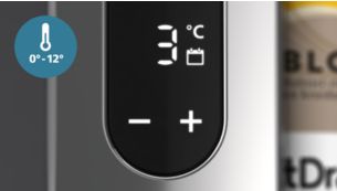 Lämpötilan valinta, 0–12 °C