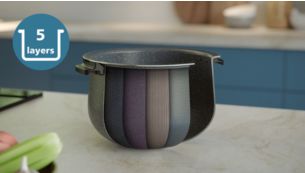 Premium 5-layer extra-thick pot enhances heat distribution