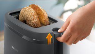 High-lift lever to safely remove your toast