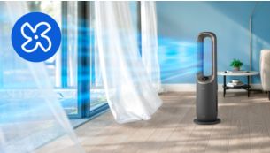 On fan mode, enjoy powerful airflow that cools you down