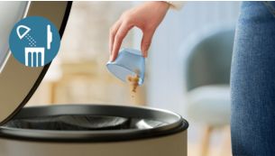 R&eacute;ceptacle &agrave; bouloches facile &agrave; retirer et &agrave; vider