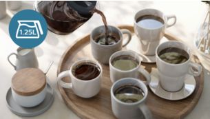 Savourez jusqu'&agrave; dix tasses de caf&eacute; chaud gr&acirc;ce &agrave; la verseuse de 1,25&nbsp;l