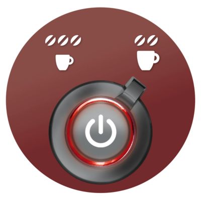 Escolha entre 2 receitas: café curto forte ou café longo suave.