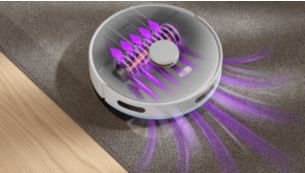 Starke Saugleistung zur Aufnahme von Staub und Schmutz