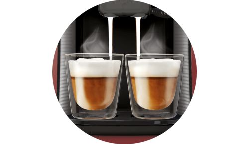 Alleen SENSEO® Latte Duo serveert 2 bekers melk tegelijk