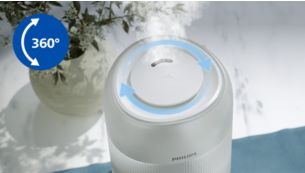 360&deg; nozzle for versatile mist control