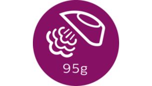 Effet pressing jusqu'à 95 g pour éliminer les faux plis tenaces