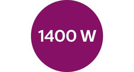 Мощность до 1400 Вт обеспечивает постоянную высокую подачу пара