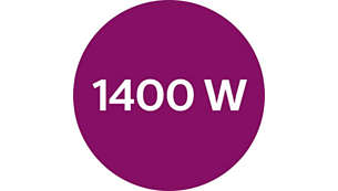 הספק עד 1400W מבטיח עוצמה קבועה ועוצמתית של קיטור
