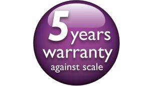 5&nbsp;Jahre Garantie gegen Kalk