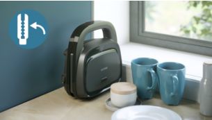 Compact, verticaal op te bergen, bespaart ruimte in de keuken