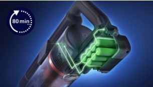 Udskifteligt batteri holder op til 80 min. i Eco, 30 i Turbo(2)