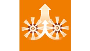 Zweistufiges Reinigungssystem zur Schmutz- und Staubaufnahme