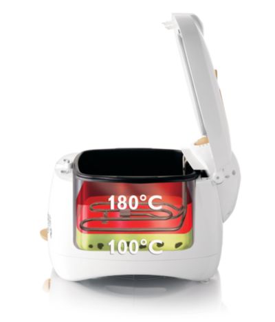 Neļauj piedegt ēdiena daļiņām tīrākai un garšīgākai cepšanai eļļā