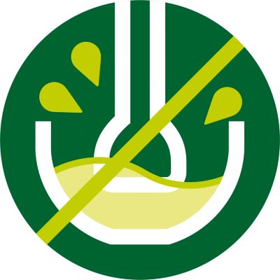 Proteção antirrespingos para evitar que o conteúdo espirre durante o uso