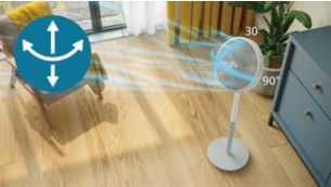 Automatische Rotation und kippbar, damit Sie die Brise überall spüren können