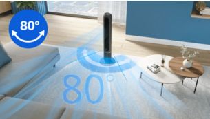 Wide oscillation for whole-room cooling