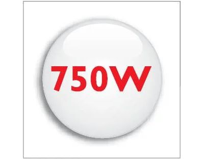 750 W powerful motor with minimal sound