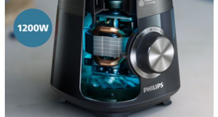 محرك بتقنية ProBlend Plus بقدرة 1200 واط يخلط أكثر المكونات صلابة