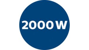 2000 W motor for strong suction power