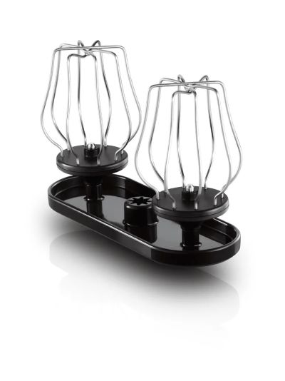 Double metal balloon beater for cream and egg whites