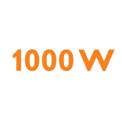 El motor de 1000 W produce una limpieza final adecuada