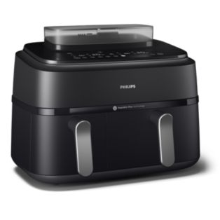 Friggitrice ad aria con doppio cestello 9.0L e cottura a vapore