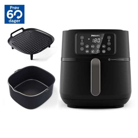 HD9285/96 Airfryer 5000 Series 7.2L med bakeform og grillplate