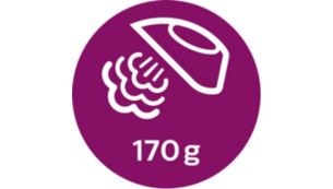 Garų pliūpsnis iki 170 g