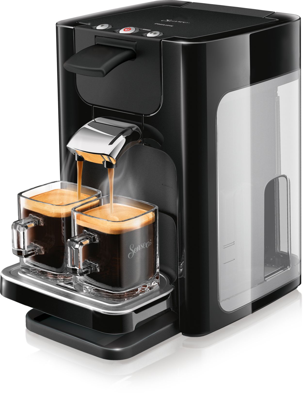 Köstlicher Kaffee auf Knopfdruck, in modernem Design