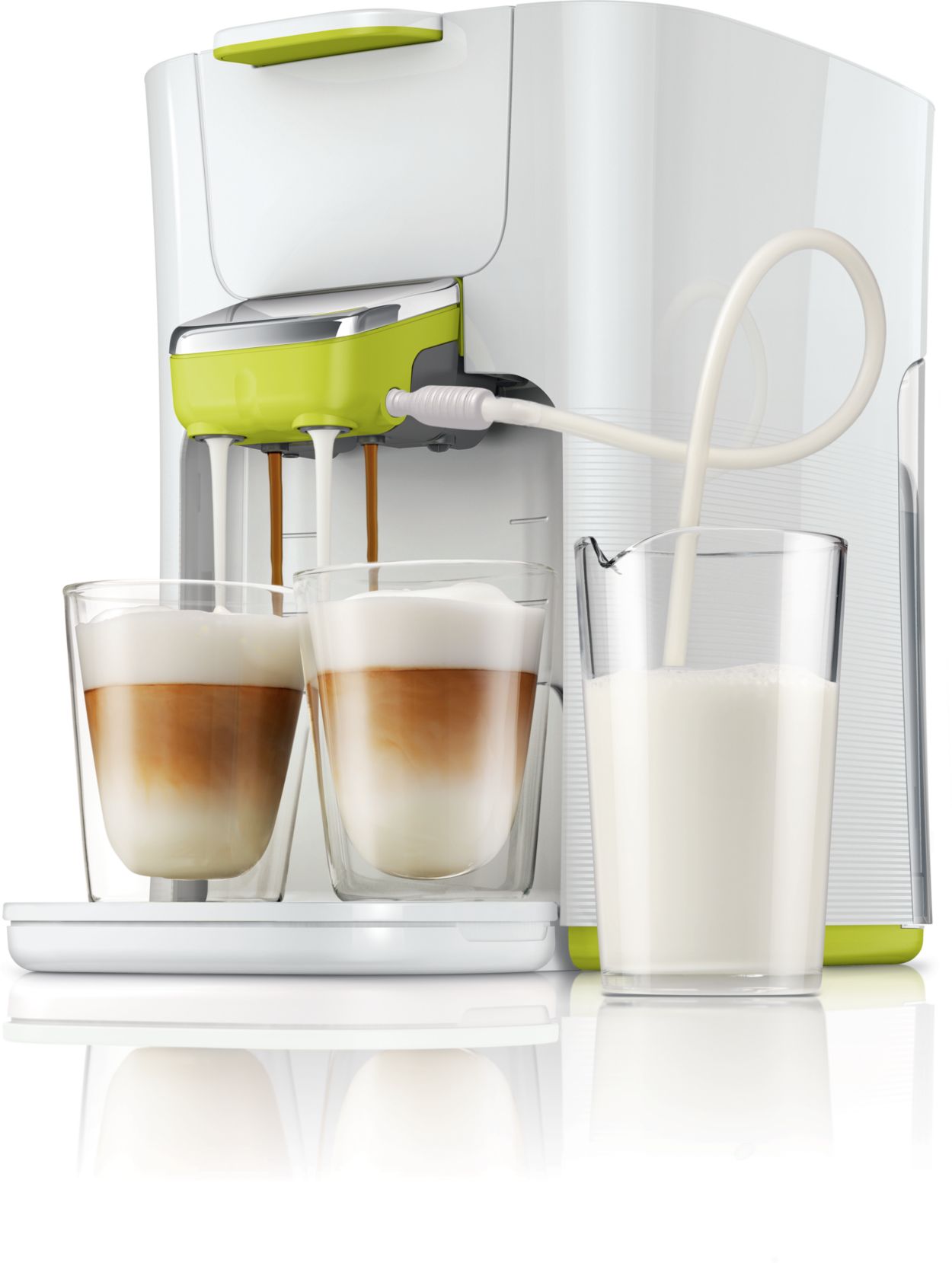 Endlich zwei Cappuccinos auf einmal mit frischer Milch!