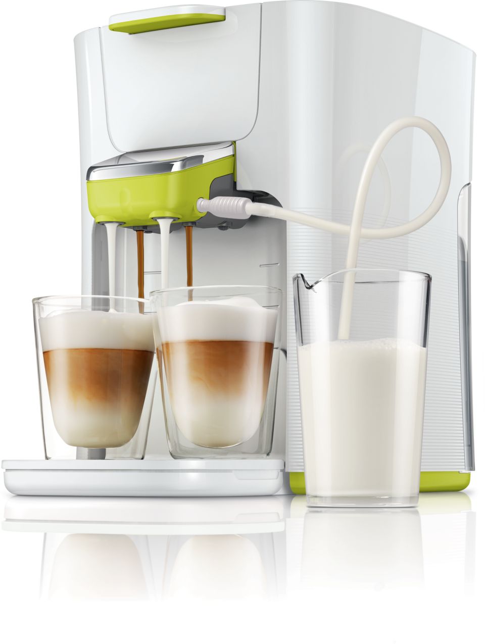 Endlich zwei Cappuccinos auf einmal mit frischer Milch!