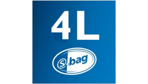 Capacit&eacute; poussi&egrave;re de 4&nbsp;l pour une utilisation prolong&eacute;e