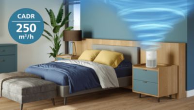 Removes pollutants in under 12 minutes