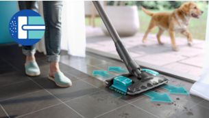 Сухая и влажная уборка одним плавным движением