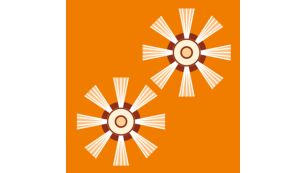 Extra lange Seitenb&uuml;rsten zur Reinigung dort, wo sich Staub ansammelt